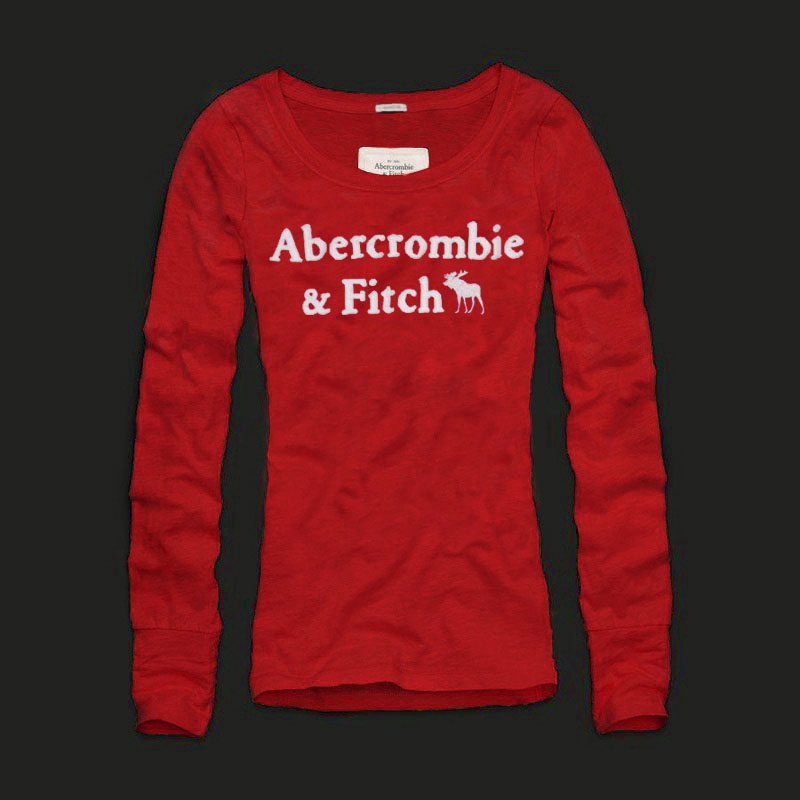 Abercrombie Fitch Mujeres De Cuello Redondo Largo Remera AF8154